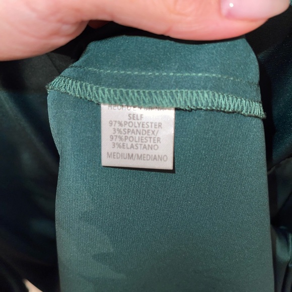 Women’s Hunter Green Mini Wrap Dress - Picture 7 of 9